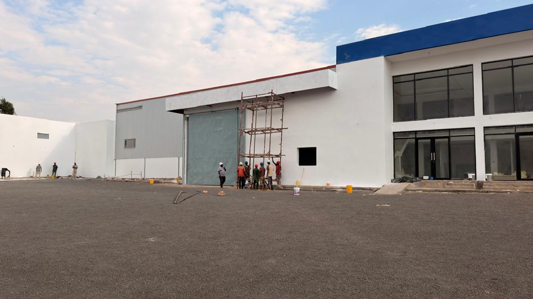 Warehouse and loading dock with pallets ready to ship