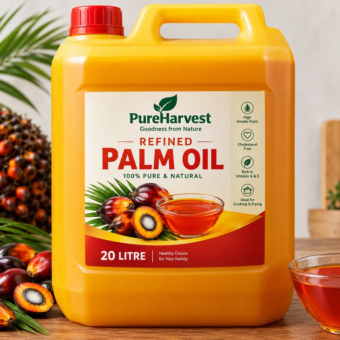 Jug of Blueroad refined palm oil